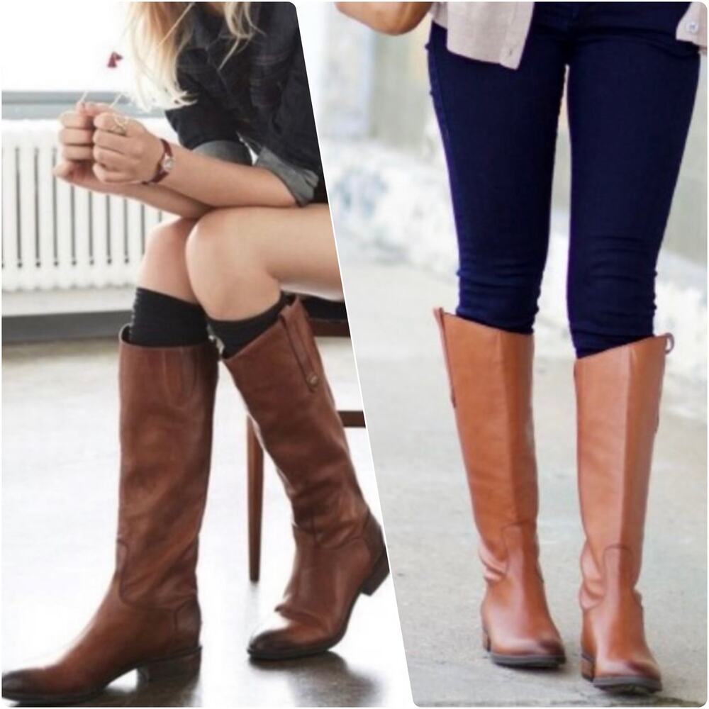 Sam Edelman Penny 2 Riding Boots size 6M Whiskey Brown Leather Knee High - Picture 14 of 14